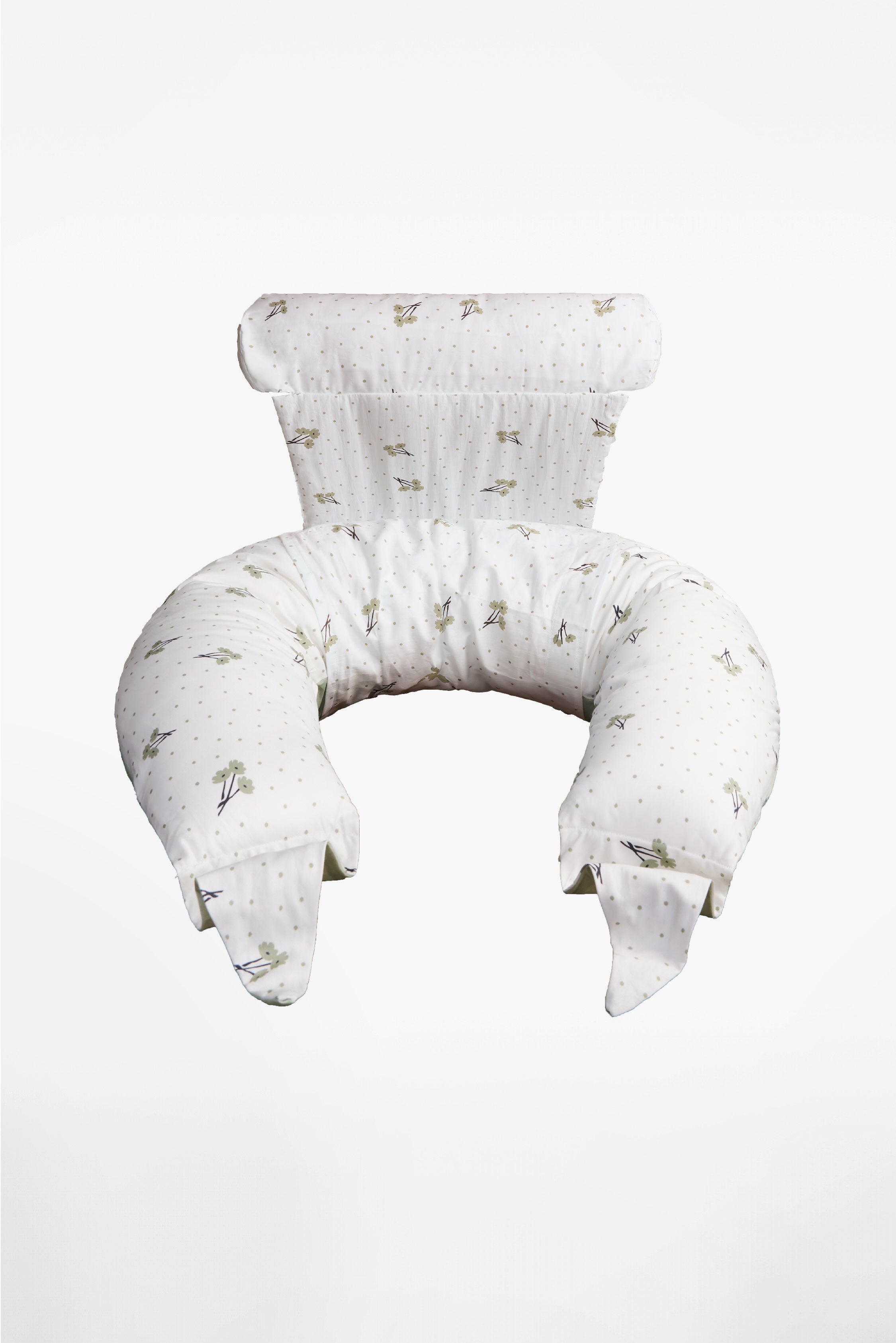 HUGS PLUS Pregnancy and Breastfeeding Pillow - Blossom Green