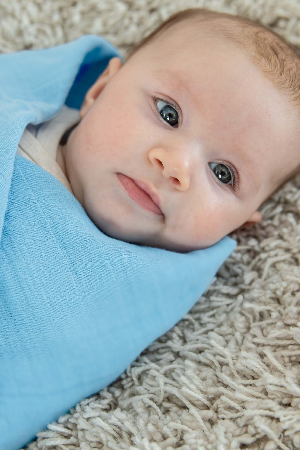 SOFT TOUCH 47x47 Newborn muslin cloths - Blue