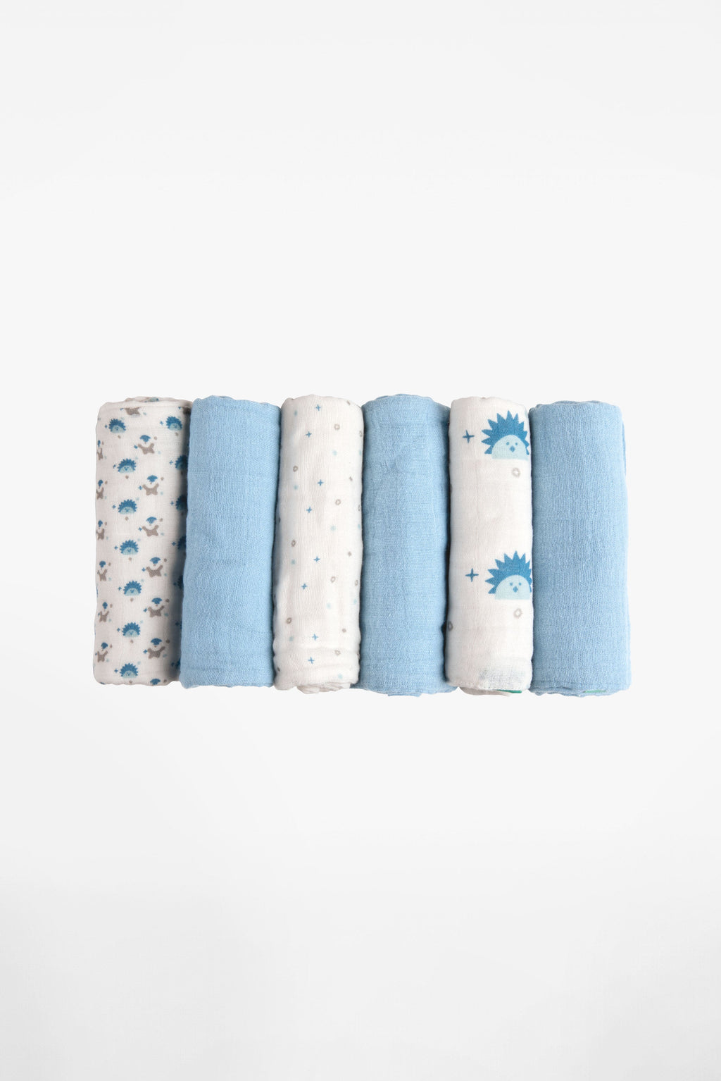 SOFT TOUCH 11X11 Newborn muslin cloths - Light Blue