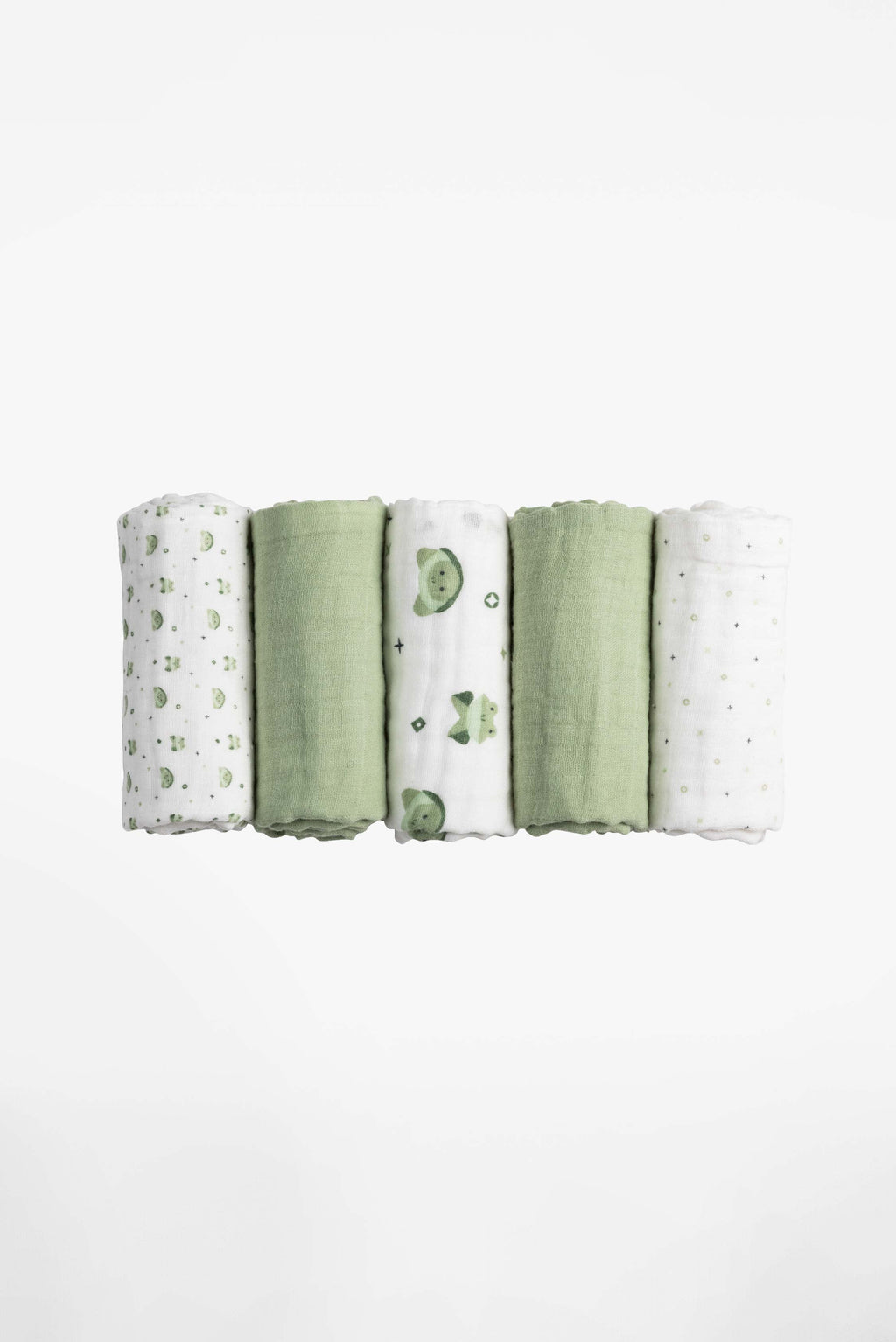 SOFT TOUCH 20X10 Newborn muslin cloths - Sage Green