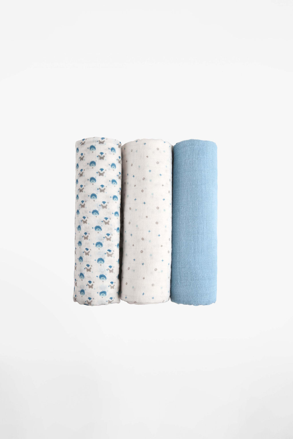 SOFT TOUCH 31x31 Newborn muslin cloths - Light Blue